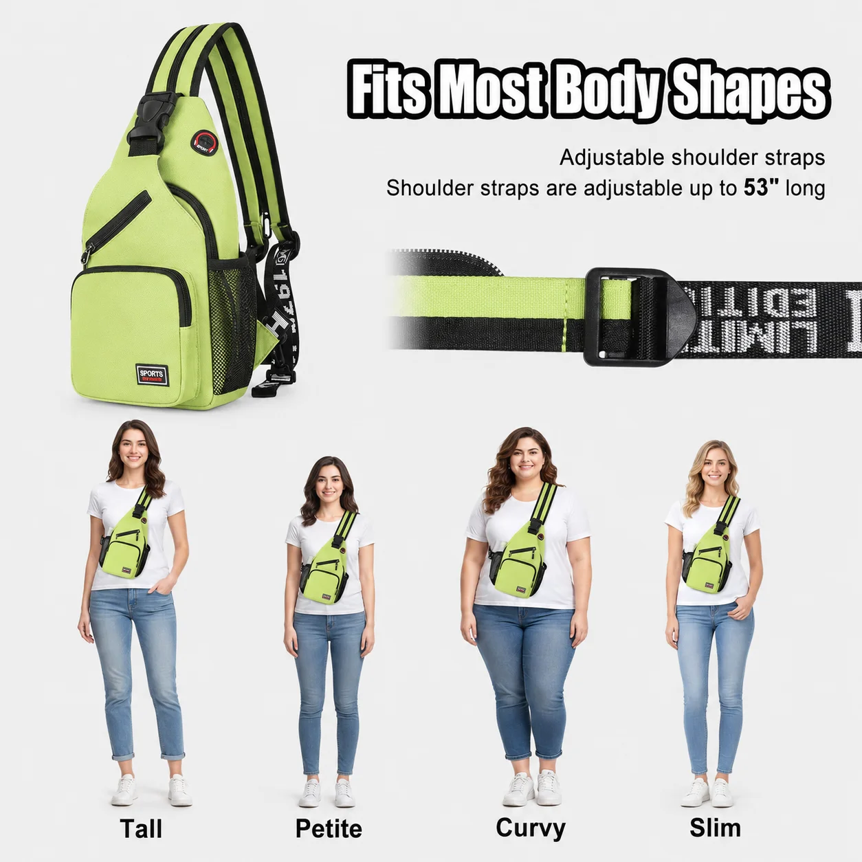 Fashion Multi-Way Chest Bag for Women, Adjustable as Backpack or Crossbody with Earphone Port, Small Waterproof Sports Bag