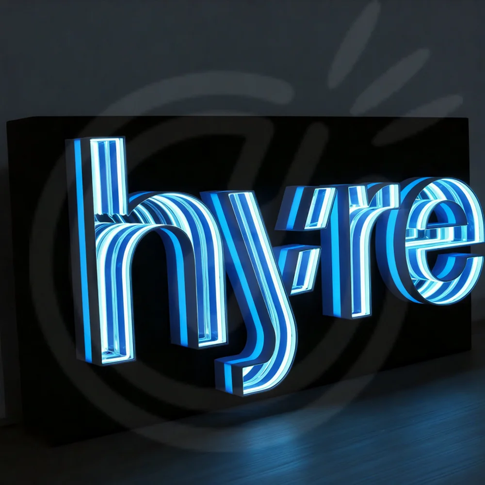 Custom Infinity Mirror Letters Sign Channel Personalized Mirror Wall Business Indoor 3D LED Infinity Mirror LED Sign