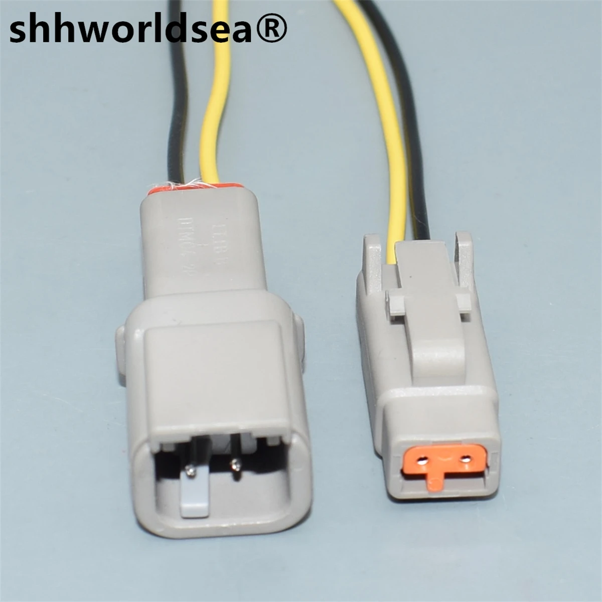 

shhworldsea 2pin 1.0mm Connector Waterproof Electrical Inlet Air Temperature Sensor Plug DTM06-2S DTM04-2P AMT04-2P