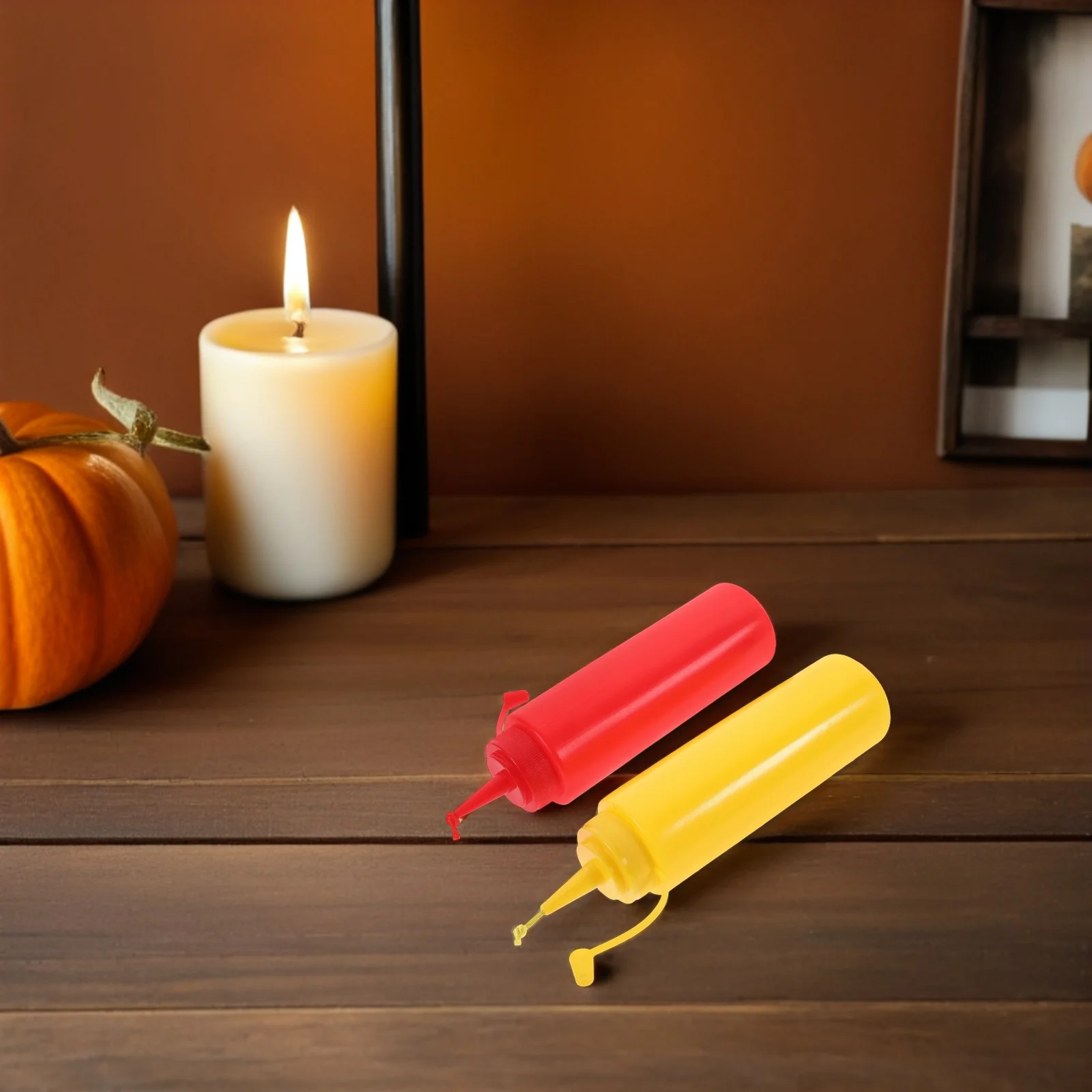 4-teiliges Ketchup-Senf-Streichflaschen-Set – realistisch aussehende knifflige Quetschspender für Witze – Festival-Party-Requisiten April