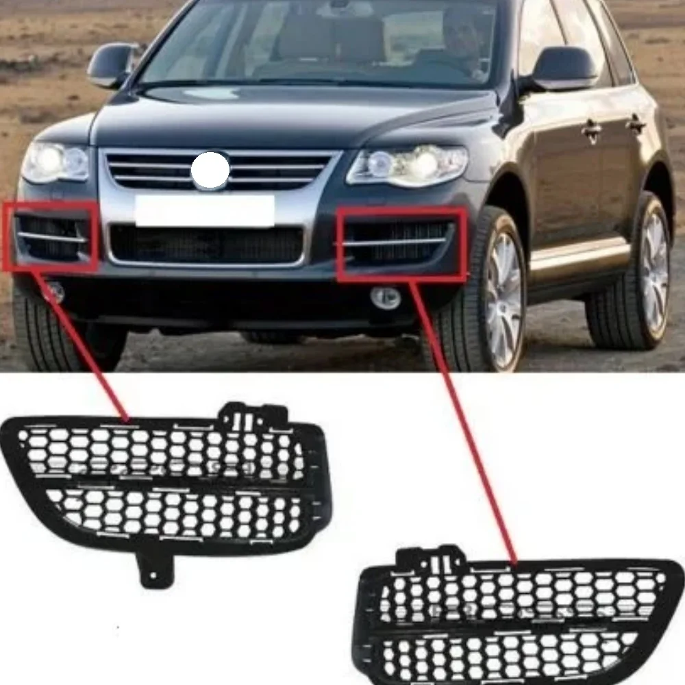 FRONT BUMPER MESH GRILLE COVER PAIR SET For Volkswagen VW Touareg 2007 2008 2009 2010 7L6853665B 7L6853666B