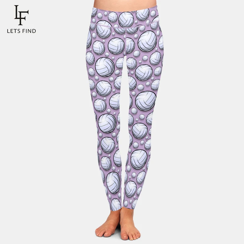 LETSFIND 3D Balls Print High Quaility Women Pant Fashion High Waist Fitness Soft Comfortable Stretch Full Leggings