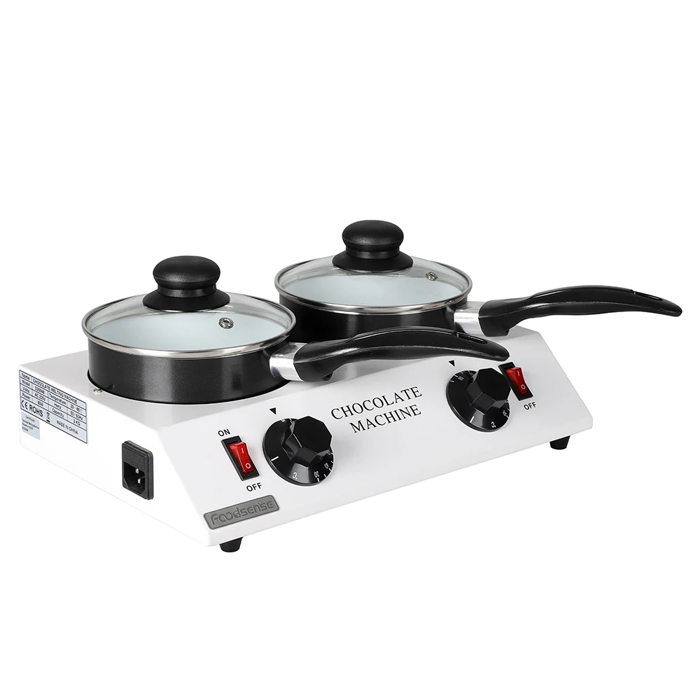 

Double 2 Pots 2.5kg Capacity Electric Chocolate Melter Hot Chocolate Melting Tempering Machine