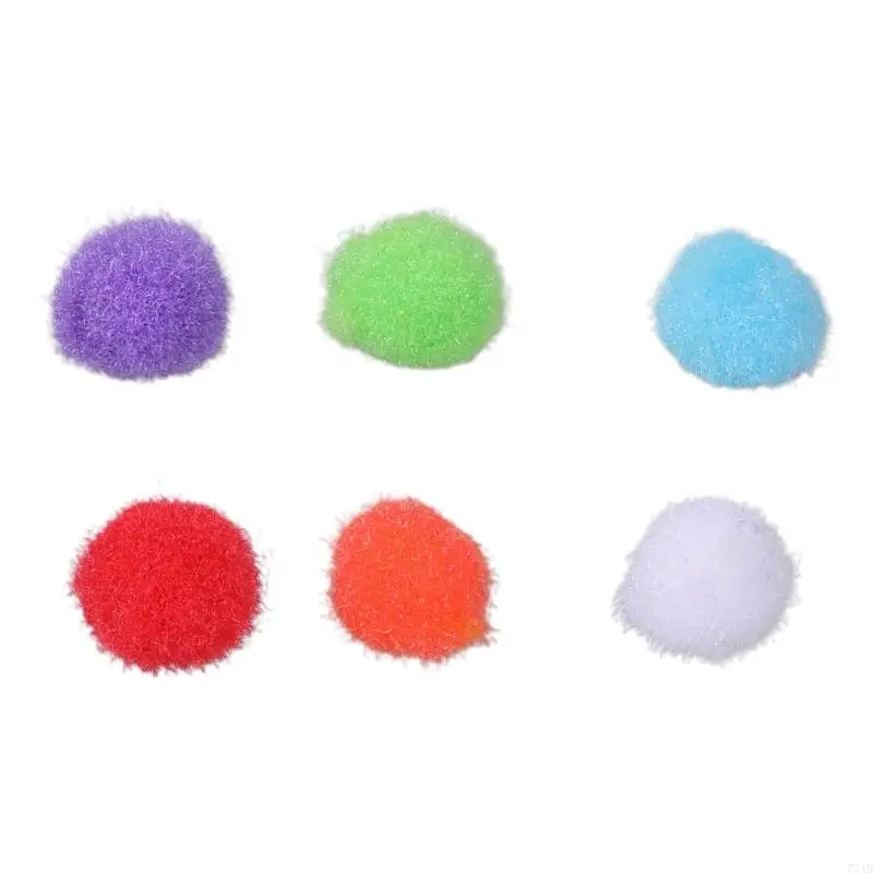 77JB 100 Pcs/Set Assorted 8mm Mixed Color Soft Pom Poms Pompoms Hot