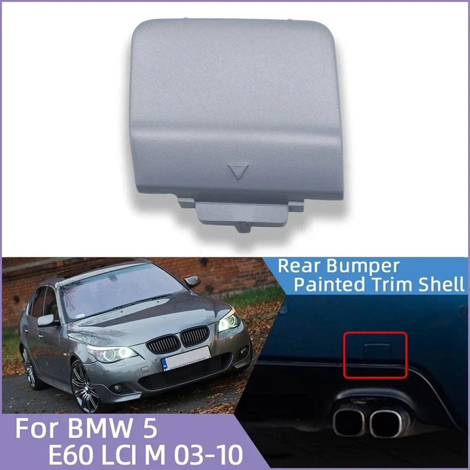 

Rear Bumper Tow Hook Eye Cover Cap For BMW Series 5 E60 LCI M-Sport 2003-2010 Hauling Trailer Shell Bumper Decoration Cap