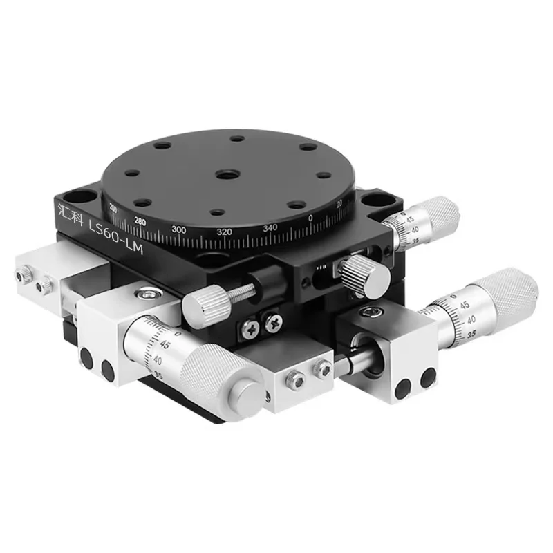 XYR Axis 40 60 80 100 125 LSP40 LS60 Manual 360Degree High Precision Angle Adjustment Platform Optical Rotary Slide Micrometer