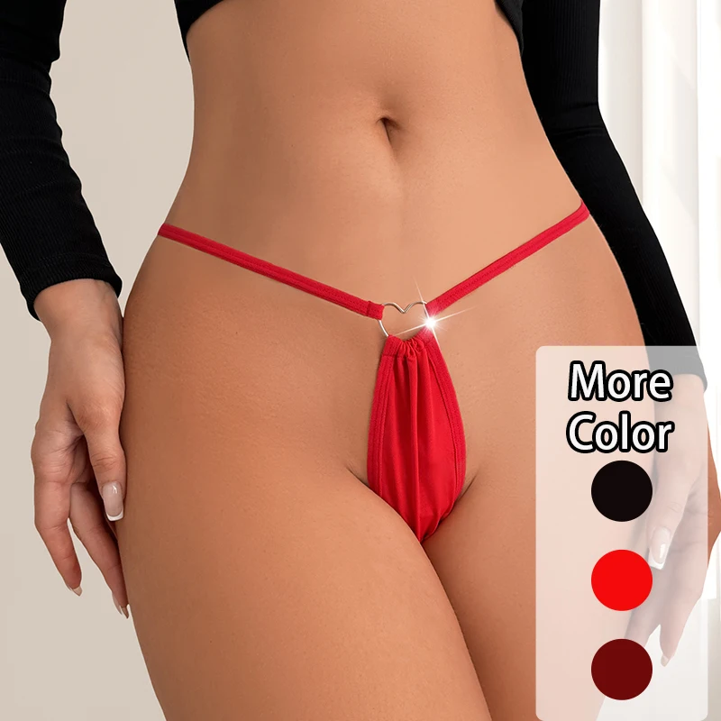 Hot Sale New Fashion Sexy Women G-string Low Rise T-back Intimate Lingerie Comfort Female Thongs Love Design Underwear Panties