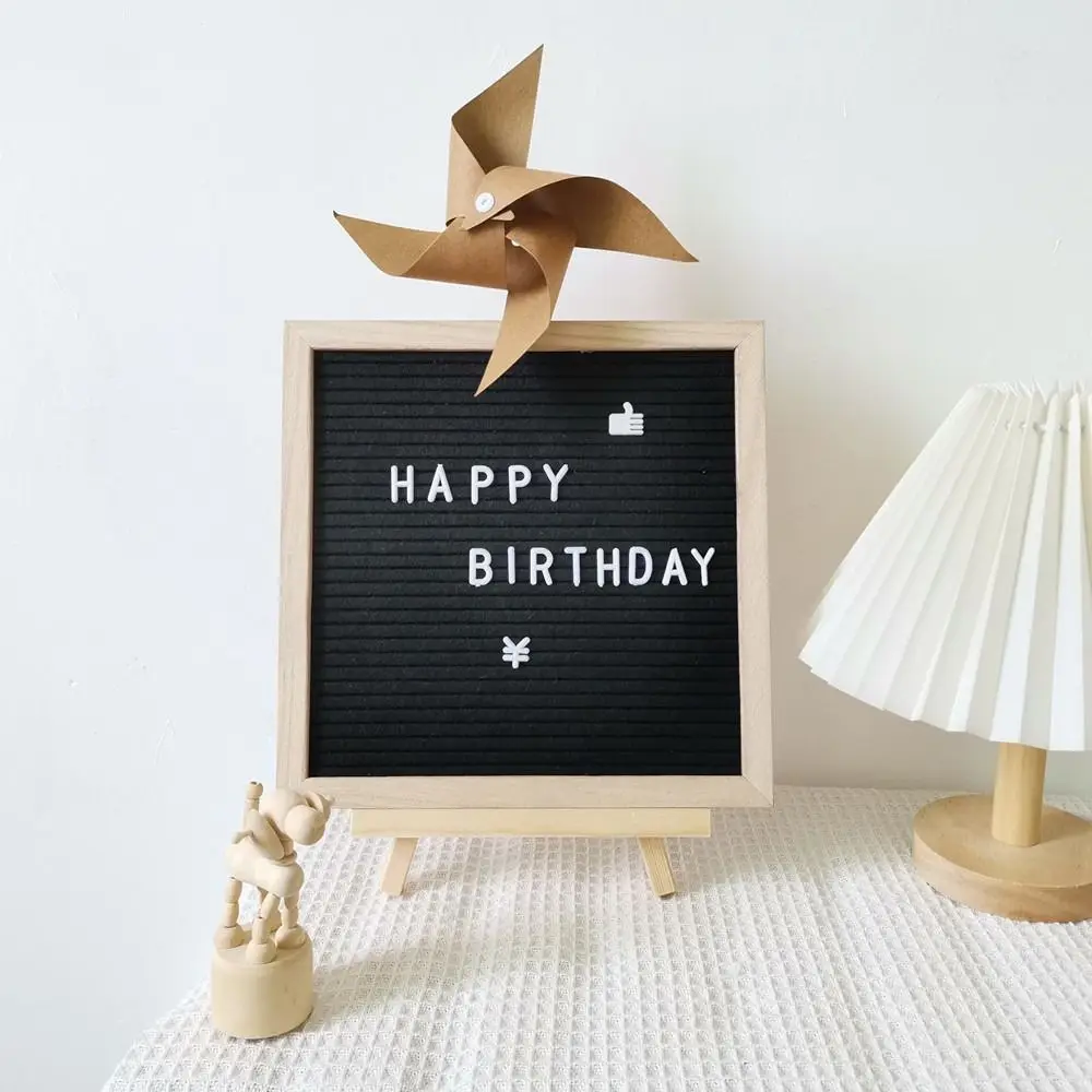 Photo Props Decorative Baby Alphabet Board Creative Multipurpose Wooden Shooting Props Multicolor Felt Message Board Cute