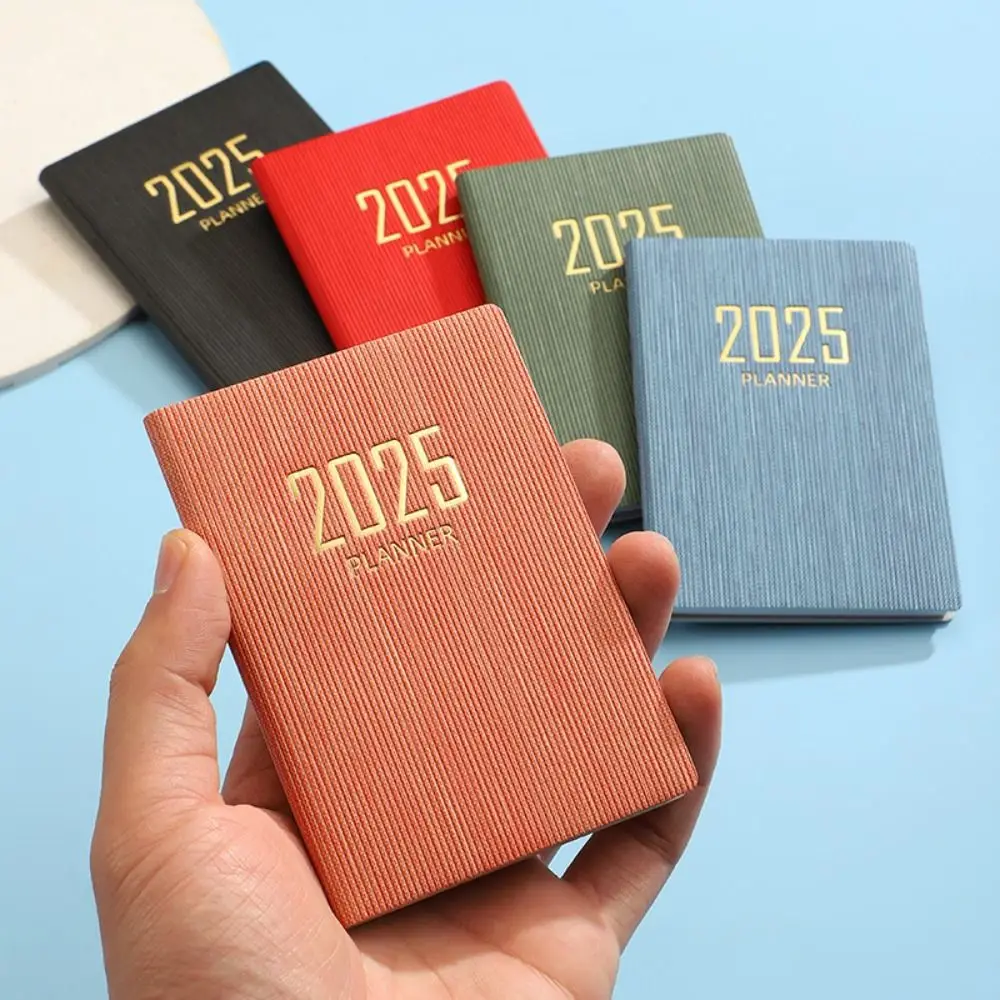 2025 A7 Agenda Book Mini Portable Diary Weekly Planner Notebooks To Do List English Notepad With Calendar School Office Supplies