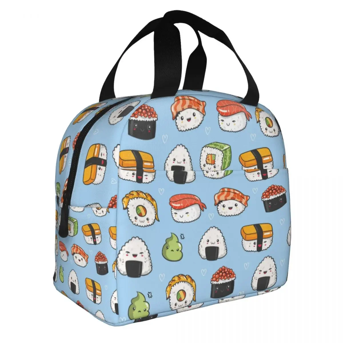 Cute Cartoon Sushi Pattern Insulated Lunch Bags Leakproof Lunch Container Thermal Bag Lunch Box Tote Picnic Food Storage Bags