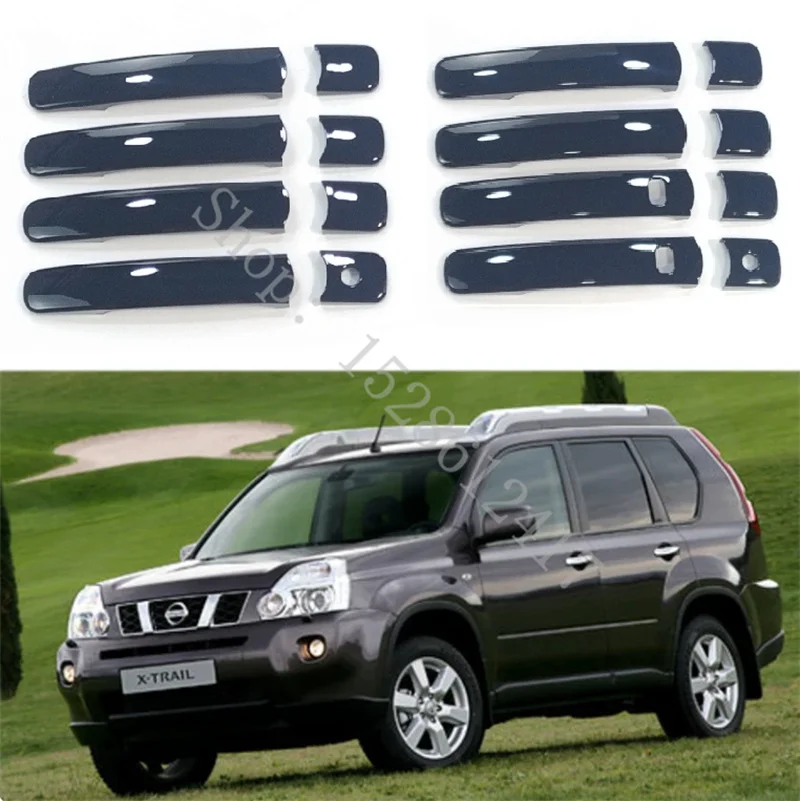 For Nissan X-Trail X Trail T31   2008 2009-2013 ABS car  Car Door Handle Cover Overlay Door Handle Covers trim Car Accessories