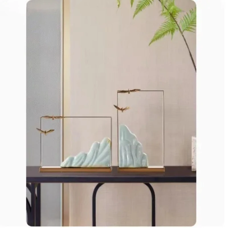 Ceramic Rockery Da Peng Metal Ornament Hotel Clubhouse Villa Living Room Entrance Soft Decoration Home Decor