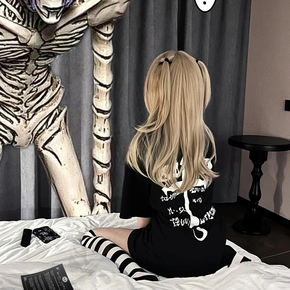 

Anime DEATH NOTE MisaMisa Cosplay T-shirt Costume Unisex Subculture Gothic Top Short Sleeved Shirt Summer Clothes Halloween