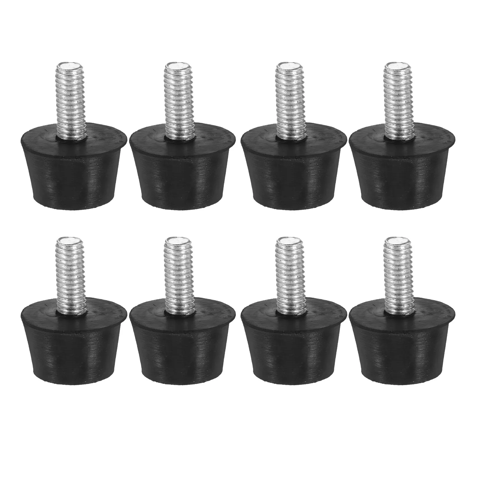 8Pcs Furniture Levelers Adjustable Rubber Screw Feet M6 Thread for Table Chair Sofa Desk Anti Slip Noise Dampening