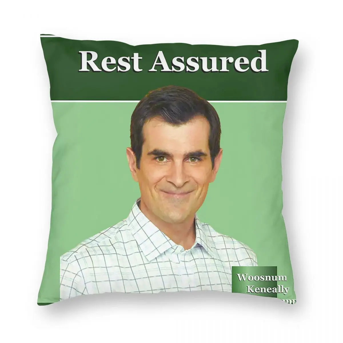 

Phil Dunphy Rest Assured Square Pillowcase Cushion Cover Decorative Pillow Case Throw Pillow Cover for Home Bedroom Car