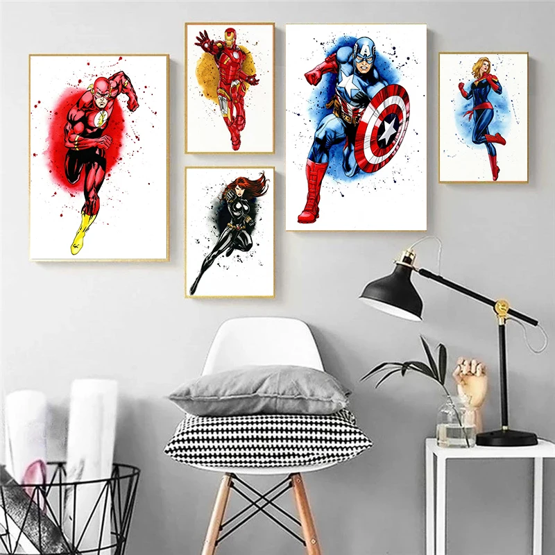 Marvel Superheld Avengers Diamond Painting, Iron Man, Capitán América, mosaico de diamantes, Kits de punto de cruz, decoración del hogar, regalo