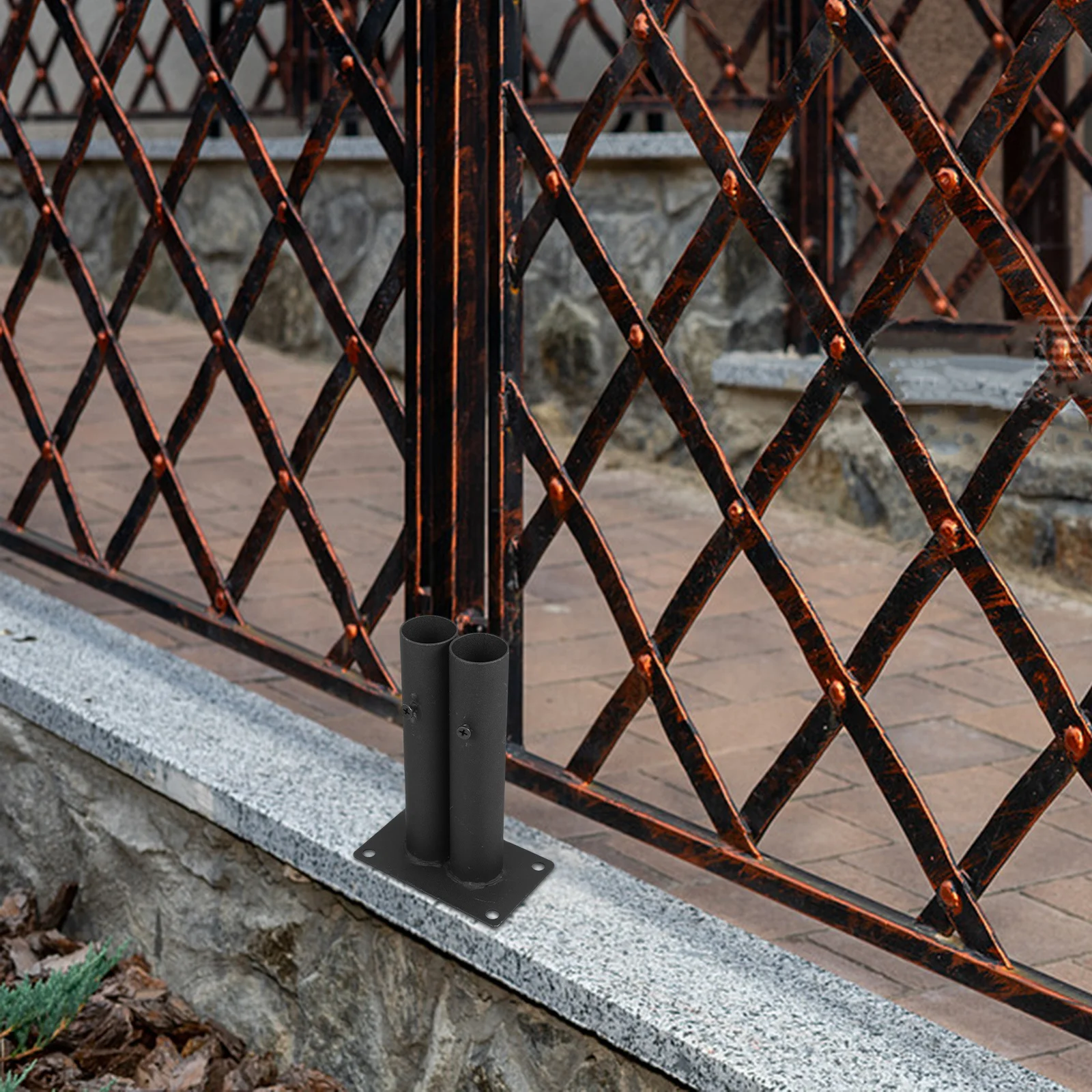 

1 Set Plastic Fence Base Kit Small Fence Border Support For Garden Lawn Yard Edging Stabilizer Outdoor Indoor Balcony Railing