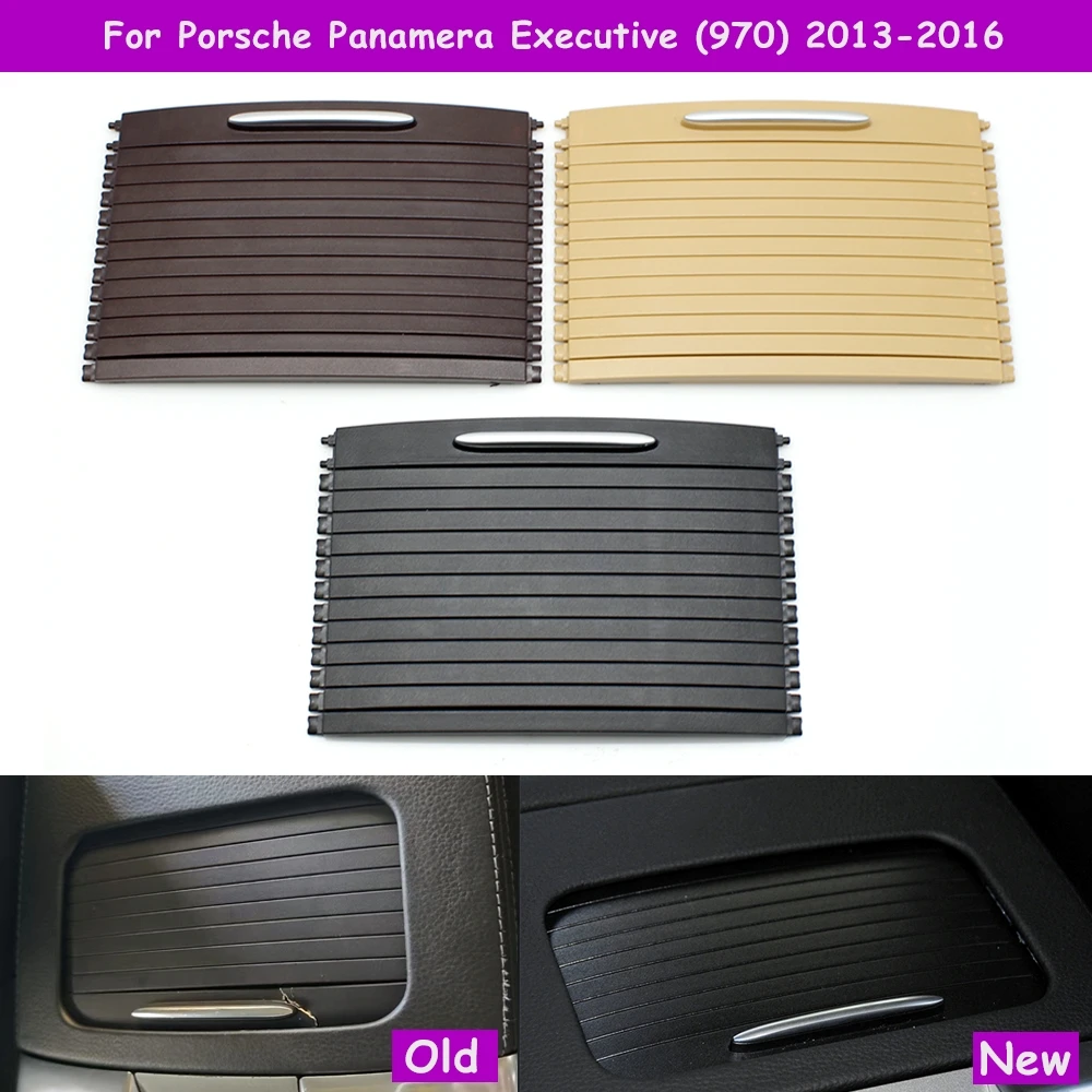 

970 2013-2016 Car Center Armrest Box Sliding Shutter Cup Holder Roller Blind Cover For Porsche Panamera Executive 9705532250