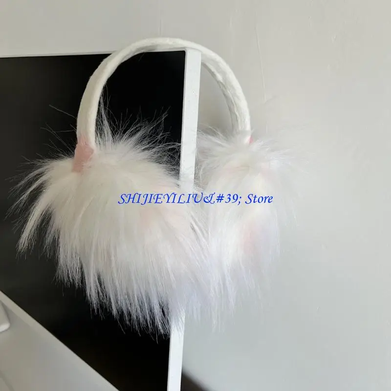 

E21F плюшевые наушники с бантом для женщин и девочек, зимние термогрелки для ушей, студенческие наушники