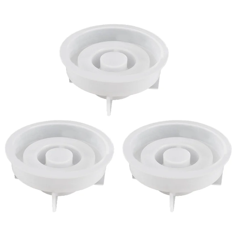 L74A 3Pcs Casting Mould Candle Holder,Silicone Mould Candle Holder,Candlestick Silicone Mold,DIY Silicone Moulds for Concrete