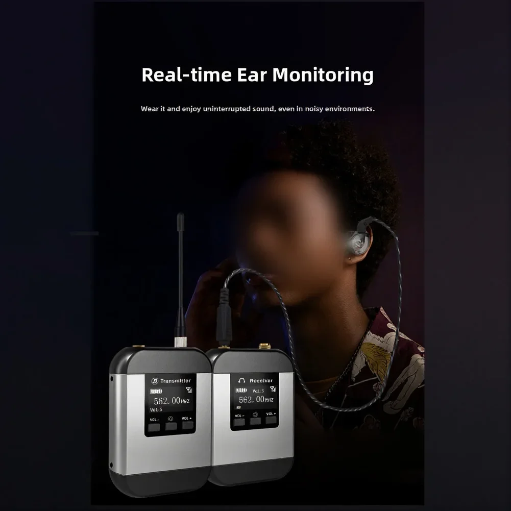 

Профессиональная беспроводная система мониторинга UHF с 20 каналами, автоматическим сопряжением, мониторингом звука в реальном времени и функцией повтора для живого пения