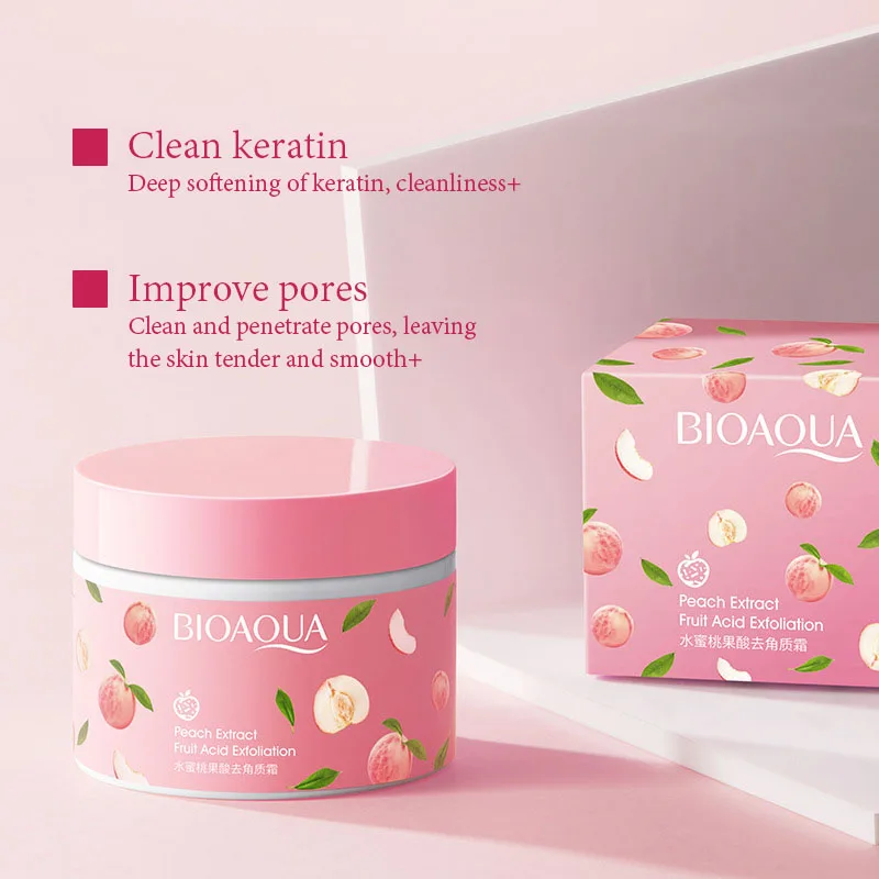 

BIOAQUA Honey Peach Exfoliating Facial Cream Scrub Exfoliant Body Scrub Moisturizing Nourishing Exfoliator Face Cream