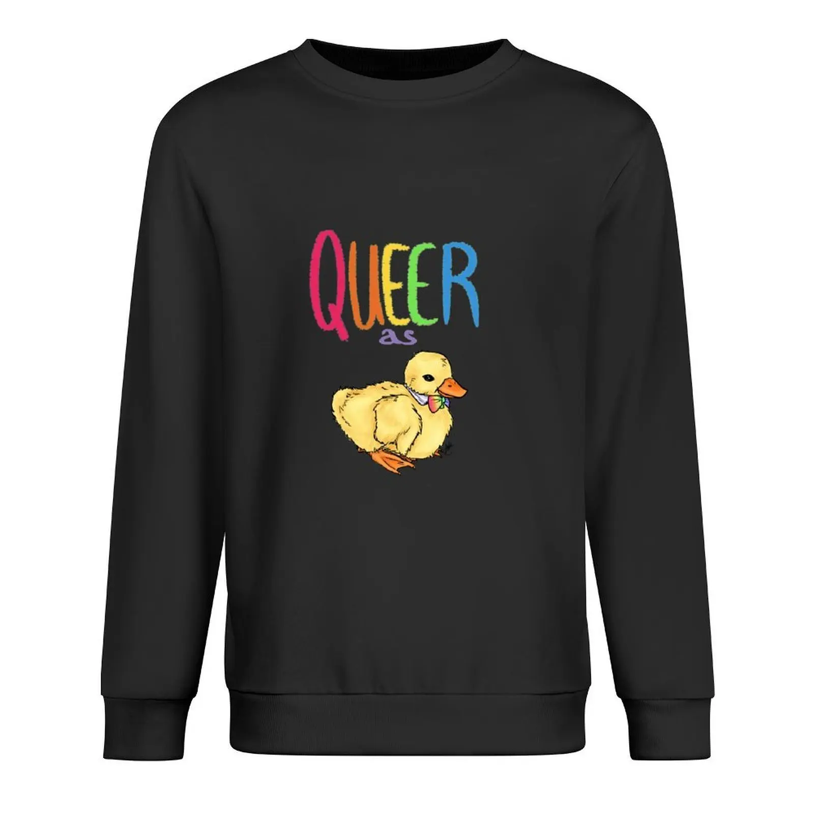 Queer as Duck Pulover النمط الياباني الرجال قميص رياضي الرجال الملابس الكورية نمط قمصان سويت شيرت بقلنسوة