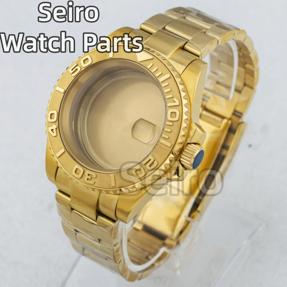 

Gold 40mm Steel Watch Case Jubilee/Oyster Bracelet For Yacht-Master Seiko NH34 NH35 NH36 Automatic Movement NH35 SUB GMT Case