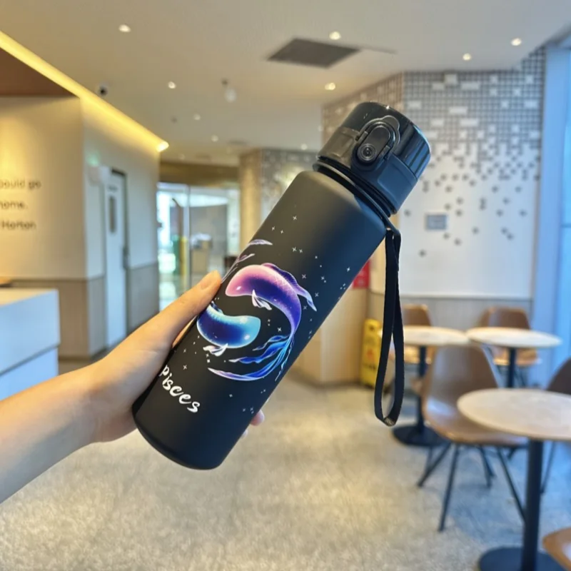 3D Printed Water Cup with 12 Zodiac Signs Patterns – 650ML Vivid Color, Fade-Resistant, Cool & Stylish, Durable,Gifting