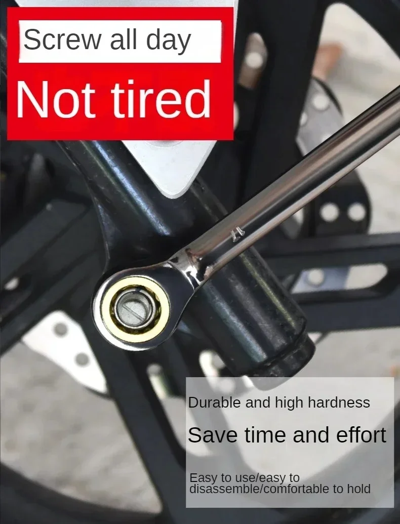 Universal Adjustable Torx Wrench 8-22mm Ratchet Spanner for Bicycle Motorcycle Car Repair Mechanical Tool view 5