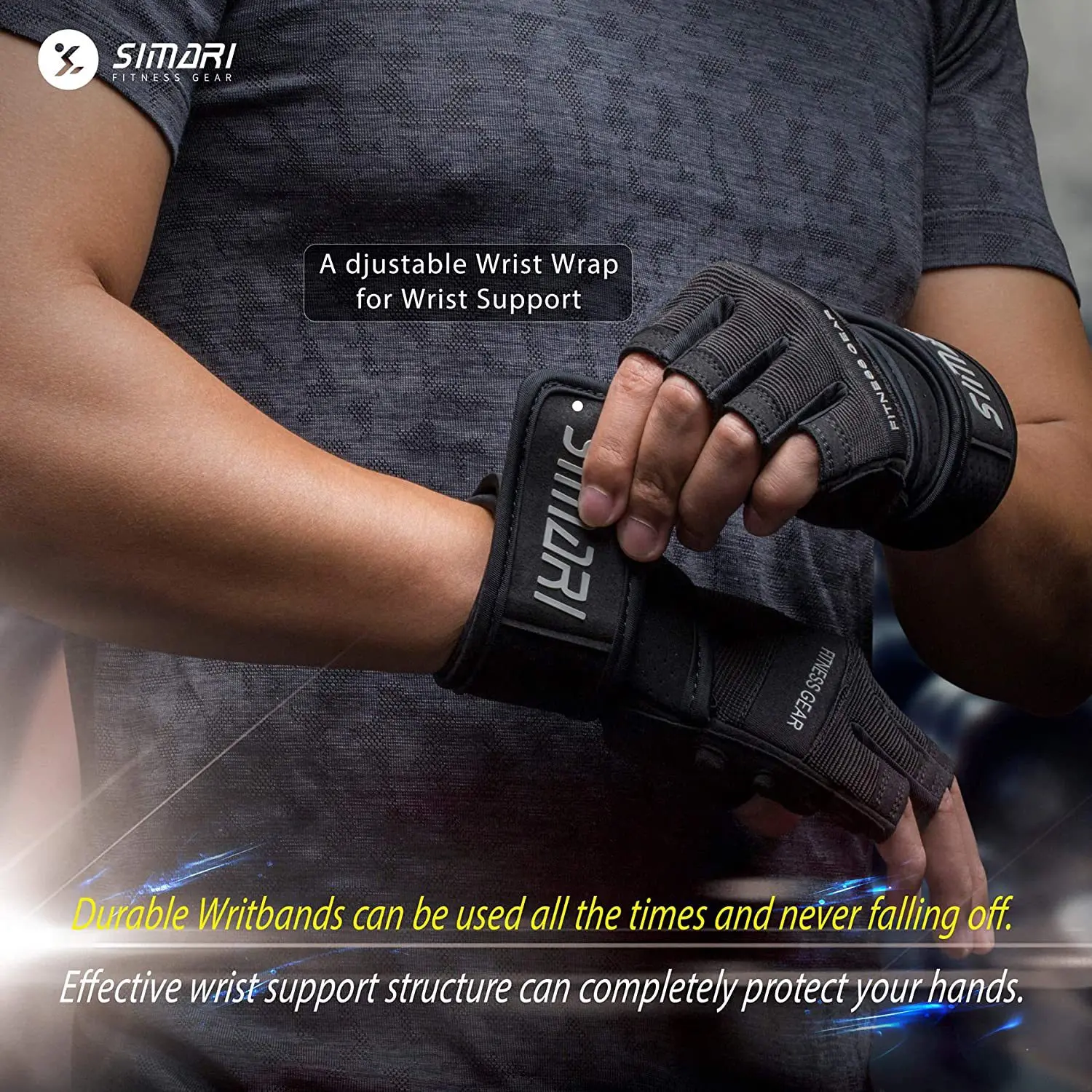 Gym Gloves Fitness for Men Women Weight Lifting Body Building Wrist Wrap Training Sport Half Finger Workout Fitness Gloves 2024