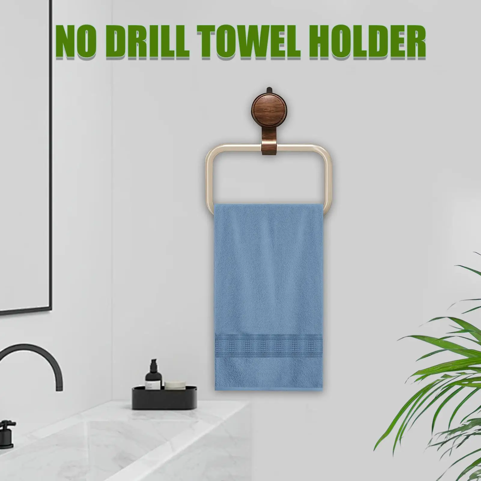 

Кольцо для полотенец для ванной комнаты, вакуумный держатель для полотенец, настенный нержавеющий стержень без дрели, аксессуары для ванной комнаты для кухни