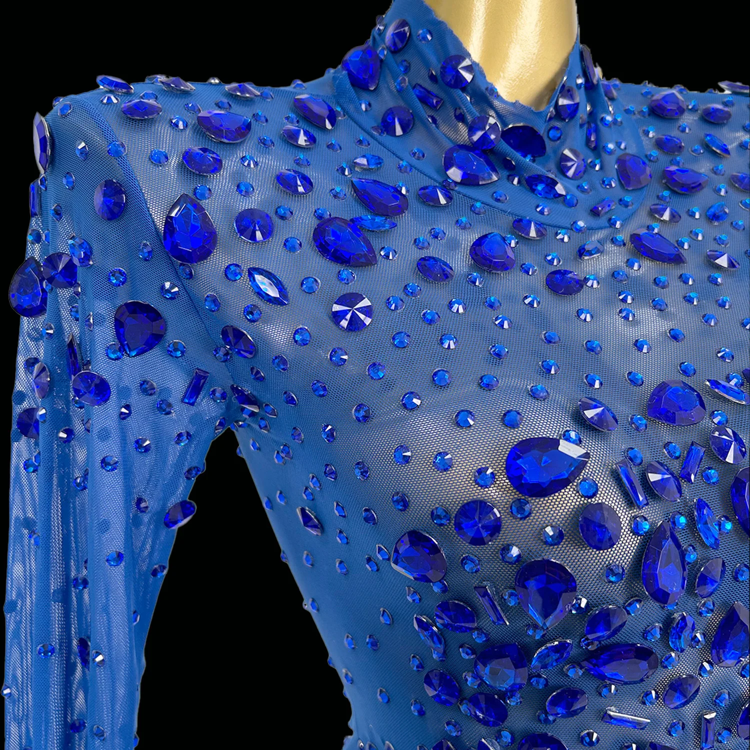 Robe en maille biscuits bleue pour femme, jupe courte pour boîte de nuit, bar, cocktail, mode européenne et américaine, grande taille, cxdq, 2024