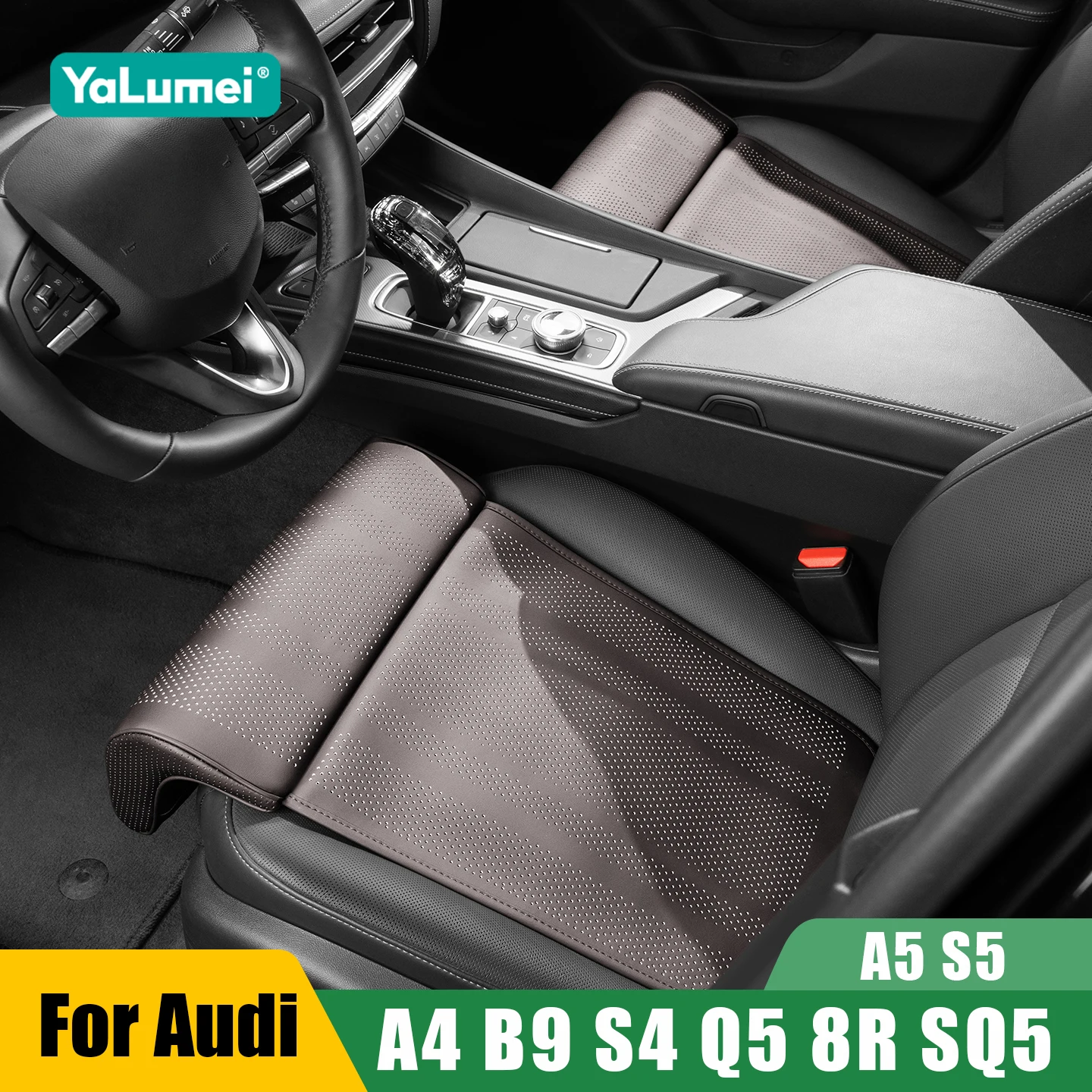 Car Seat Leg Support Cushion For Audi A4 B9 S4 A5 S5 Q5 8R SQ5 Front Seat Cushion Extended Pad Rest Mats Soft Pad Universal