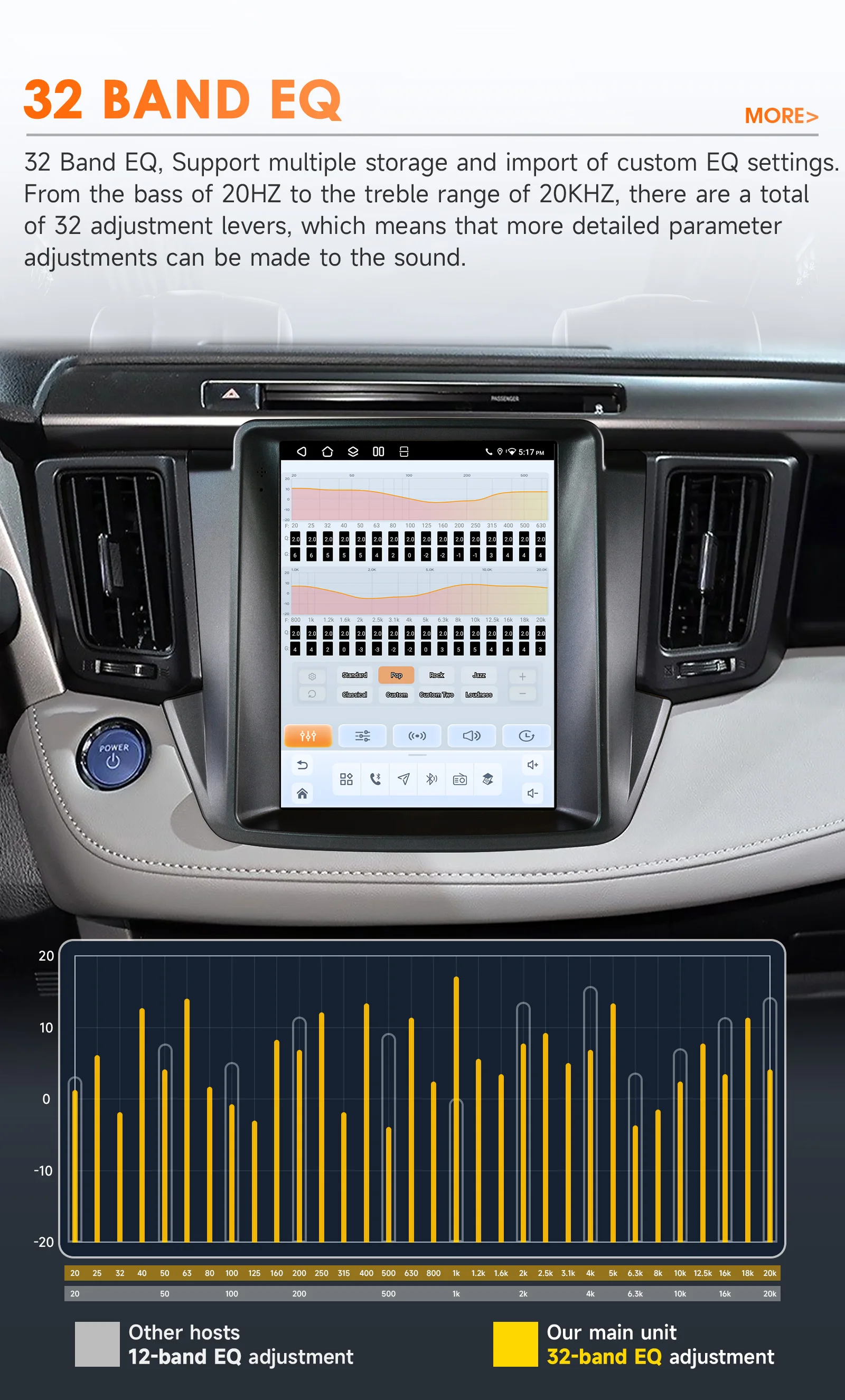 Hizpo 9,7'' Autoradio für Toyota RAV4 2013-2018 Player CarPlay Android Auto GPS Bluetooth 4G Multimedia WIFI FM 360CAM Autoradio – Detail 10