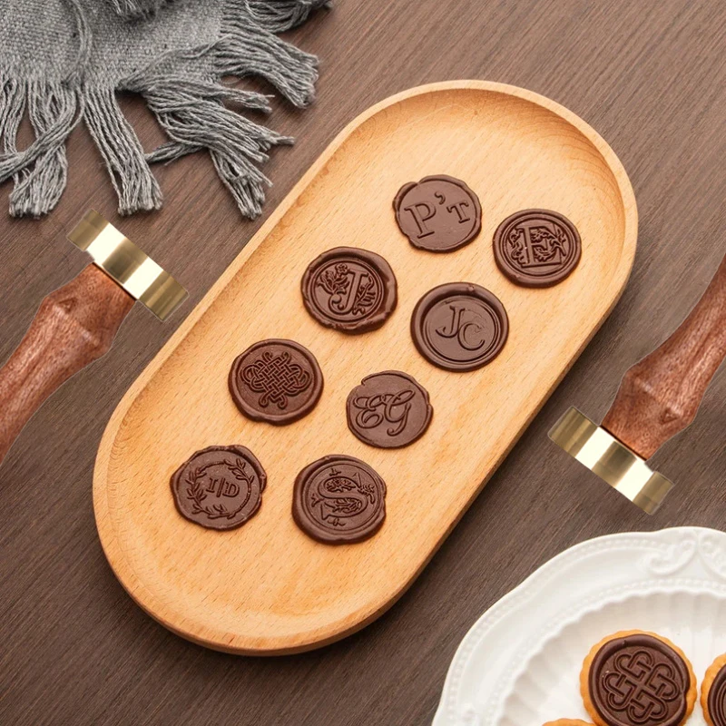 الغذاء الصف ختم مخصص ختم الشوكولاته شعار شخصي تصميم قالب ختم الشوكولاته DIY بها بنفسك عيد الميلاد عطلة كب كيك ديكور