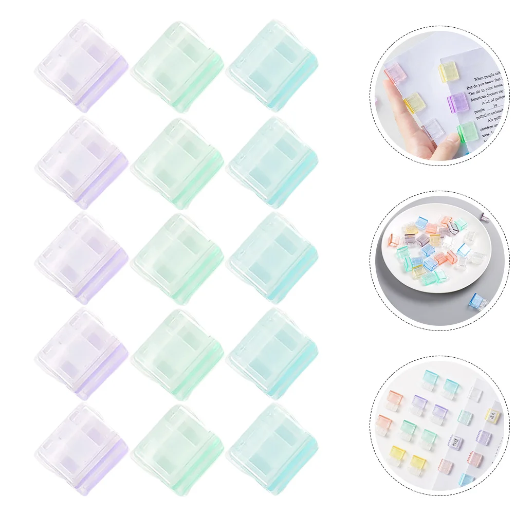 50 قطعة من مشابك اللوازم المكتبية الملونة، مشابك ملفات بلاستيكية، منظم ذو سعة كبيرة للمستندات المكتبية، قابل لإعادة الاستخدام