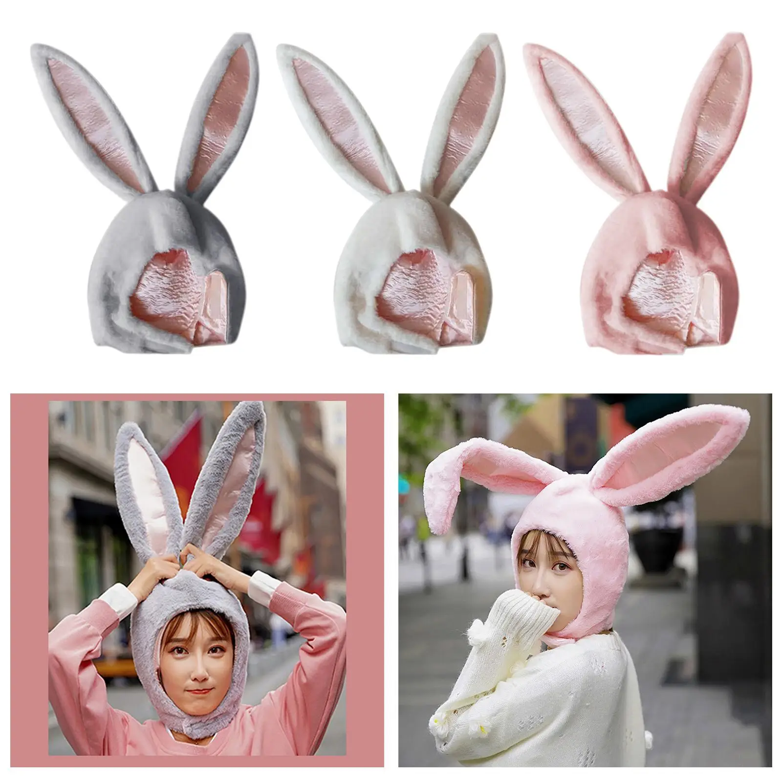 

Soft Bunny Ears Hat Costume Women Girls Party Cosplay Christmas