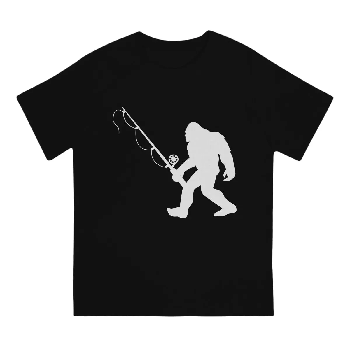 Bigfoot Fishing Tshirt Men Tops Vintage Summer Clothes T Shirt