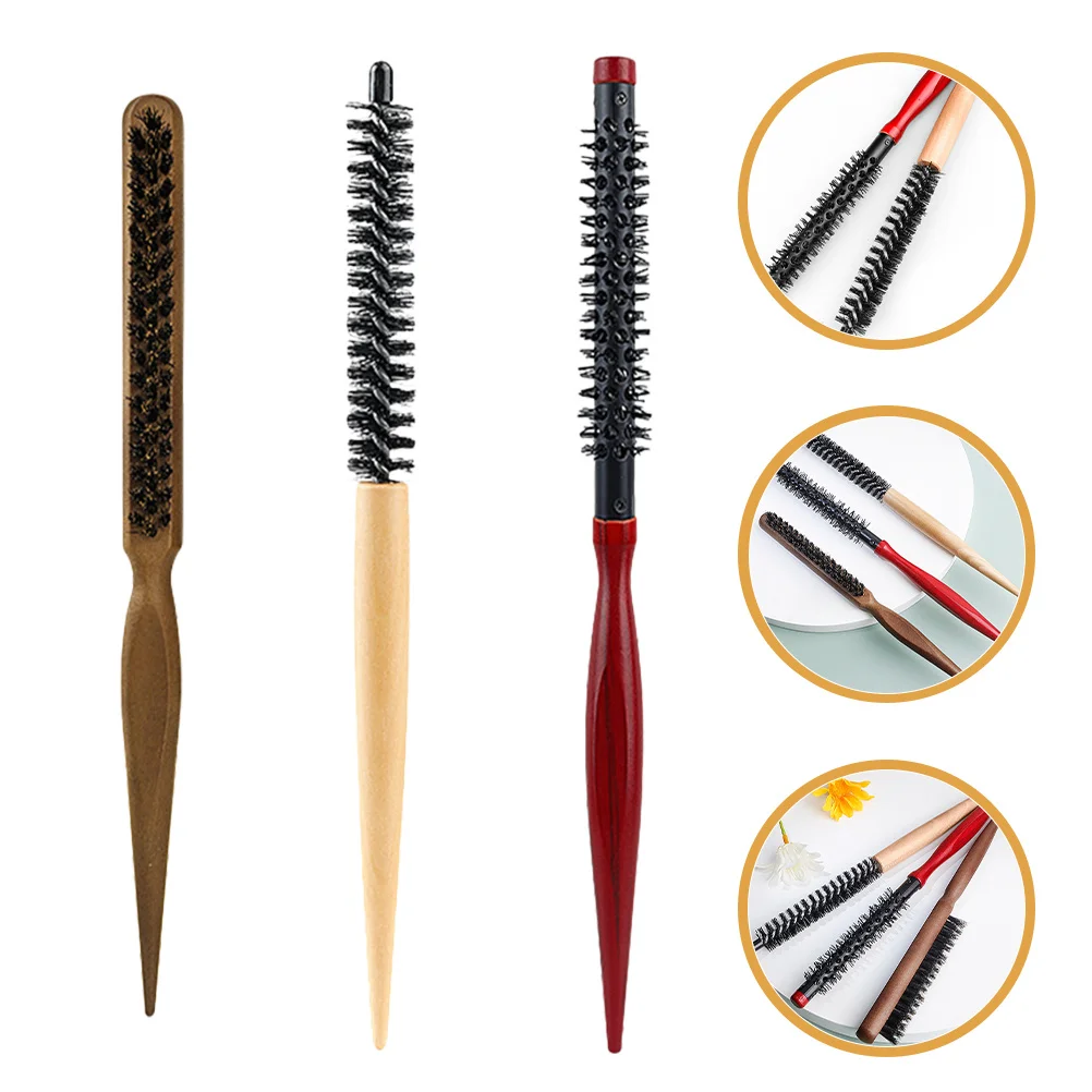 3 قطع من فرشاة تصفيف الشعر الخشبية، قبضة مريحة، تدليك فروة الرأس، أداة تصفيف متينة للنساء والرجال، فرشاة شعر مريحة #6