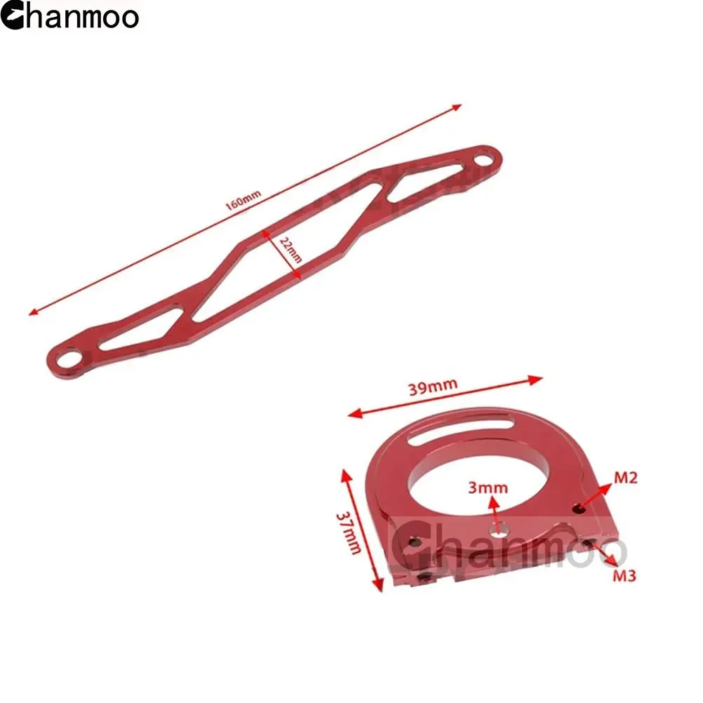 Chanmoo TT02 ulepszenie zestaw akcesoriów huśtawka metalowa ramienia podstawa silnika klocka kierownicy płyta zderzaka CVD do 1/10 RC Tamiya TT-02