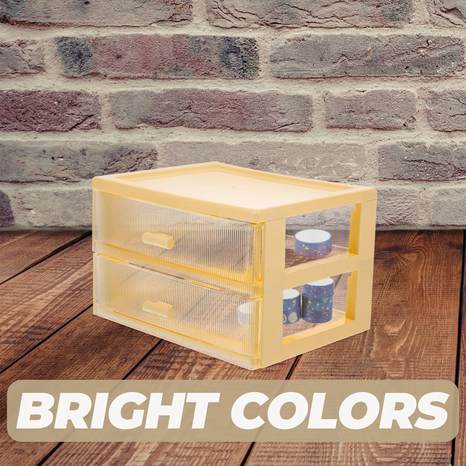 Sturdy Plastic Desktop Drawer Storage Organizer Multi-Layer Design Office Desk Stationery Organizer With Drawers Desktop Storage