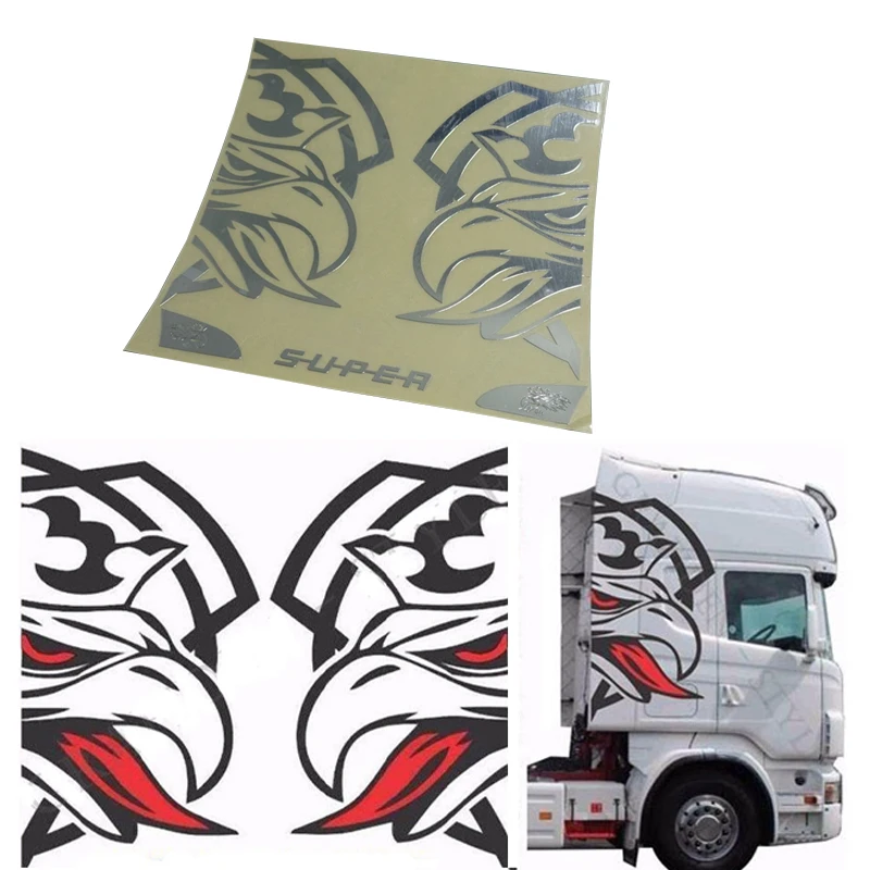 1pcs Side Decorate Metal Sticker for 1/14 Tamiya RC Truck Scania R620 R730 Diy Parts