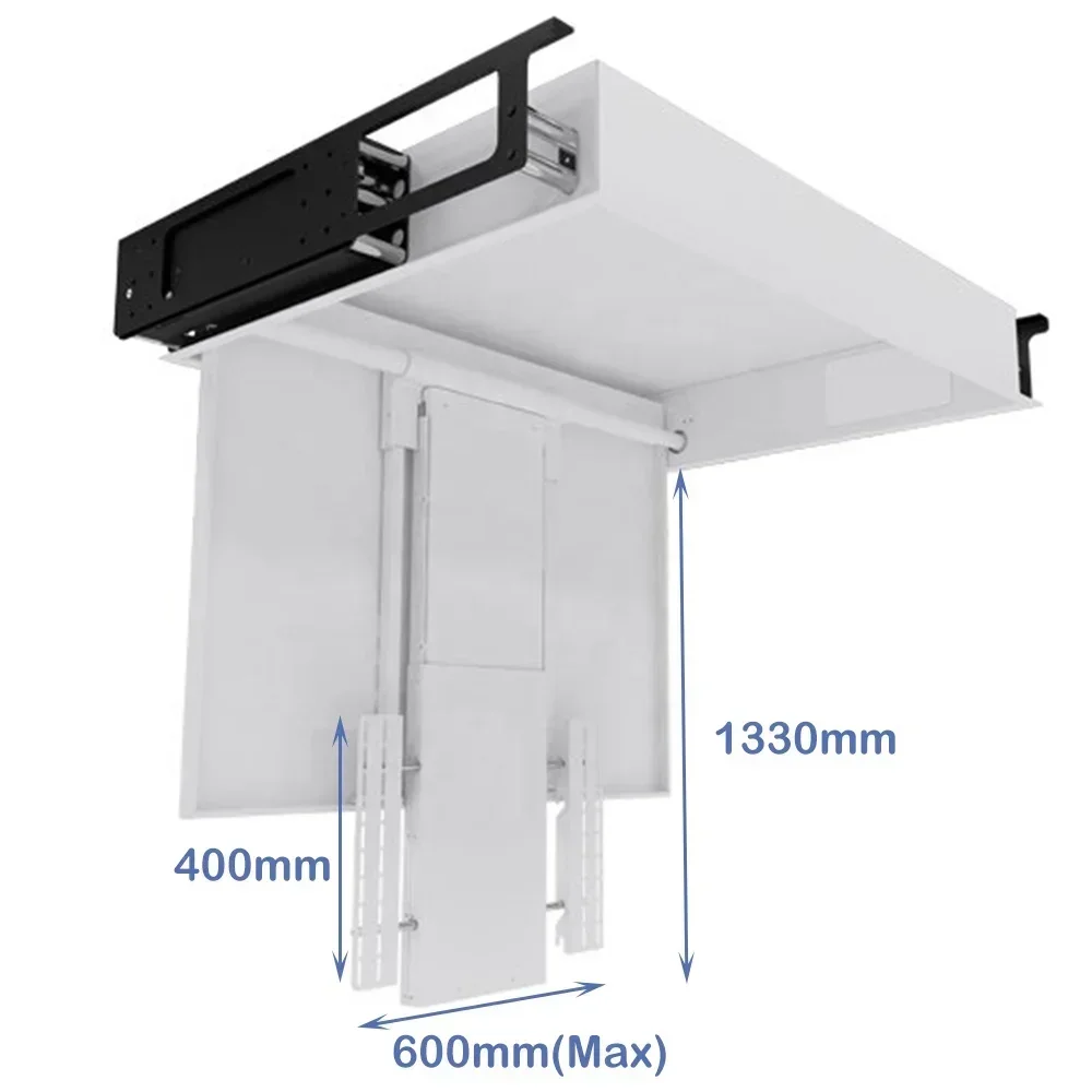 High Peormance Smart Electric Controllers TV Lift Bracket Flip Down for 32 46 55 75 100 inch Motorized Ceiling TV Lift