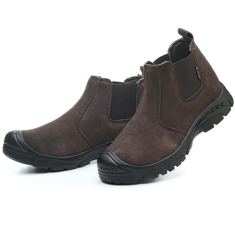 Men\'s Safety Boots Welder Work Shoes Anti-Smash Indestructible Steel Toe Security Footwear Durable Protection for Heavy Duty Use