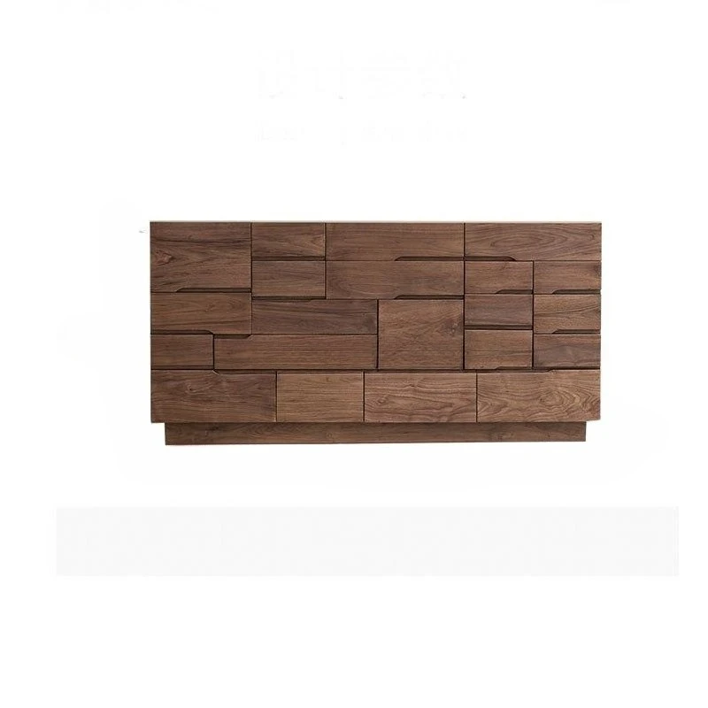 

Black walnut nine chest storage, solid wood bedside cabinet,
