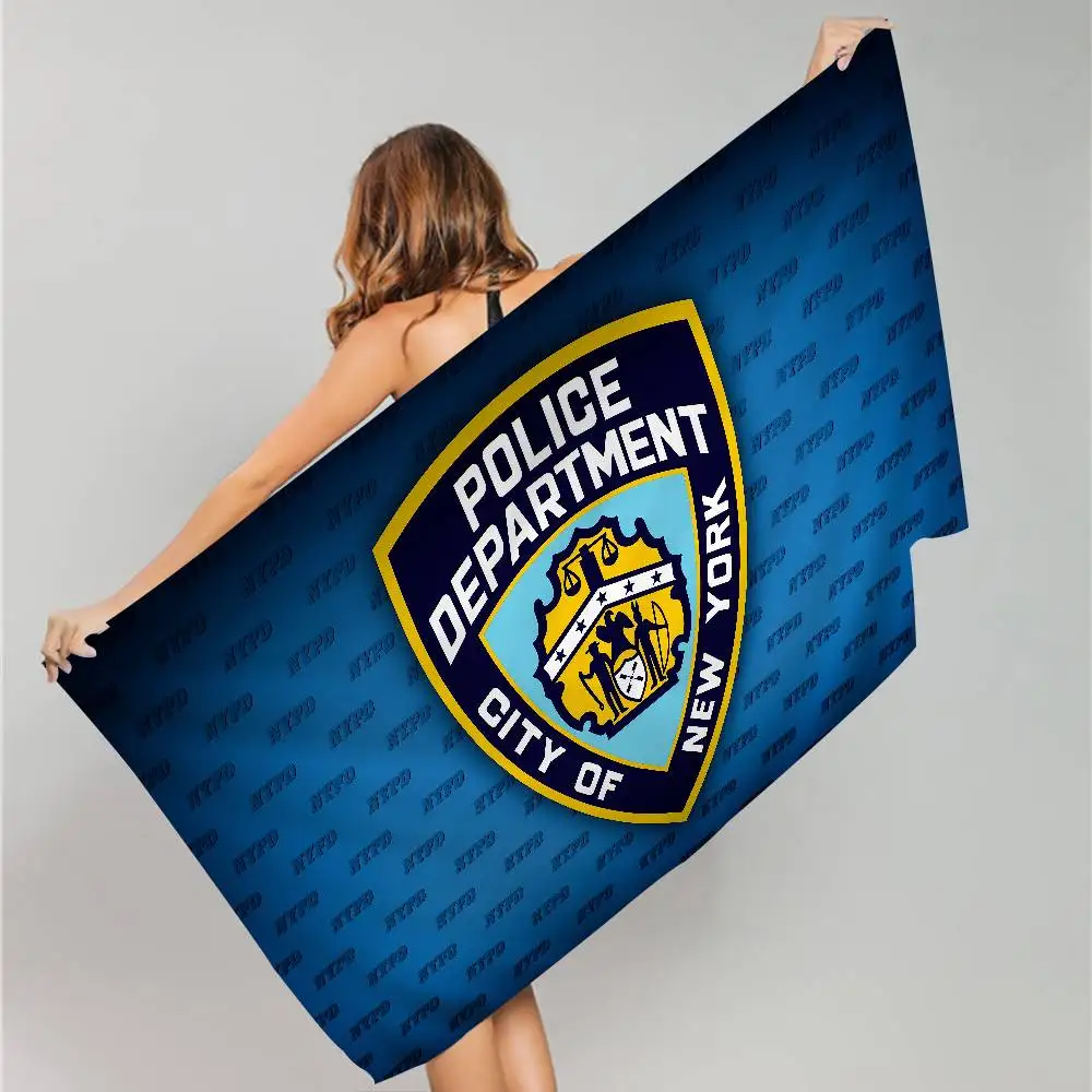 N-New York City Police Department NYPD Microfiber Beach Towel Absorbent Quick dry Yoga Swimming Resort Mountain Climbing Towel