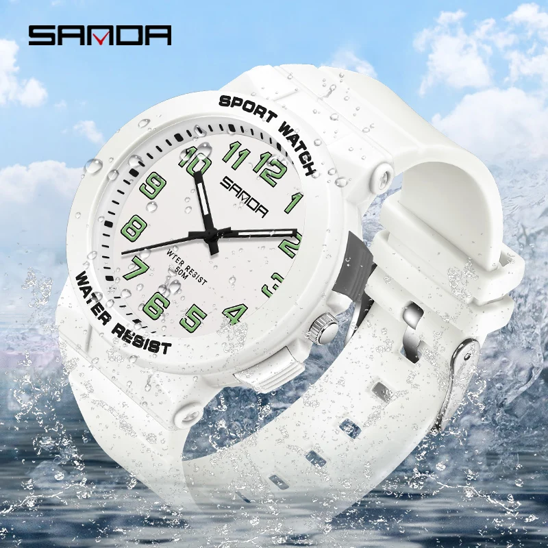 SANDA Women Outdoor Sports Hands New Luxury Brand High Quality Quartz Watch 30M Waterproof Silicone Watches Casual Fashion Women