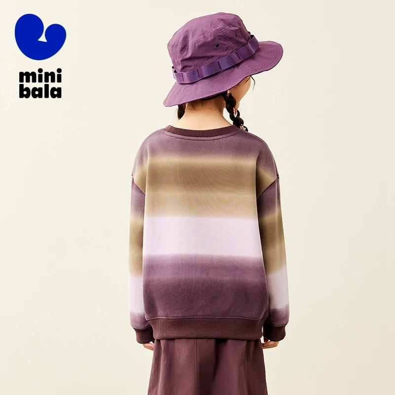 Mini Bala Long Sleeve Sweatshirt Kids 2024 New Autumn Long Sleeve Pullover Autumn Parent-Child Wear for Boys and Girls