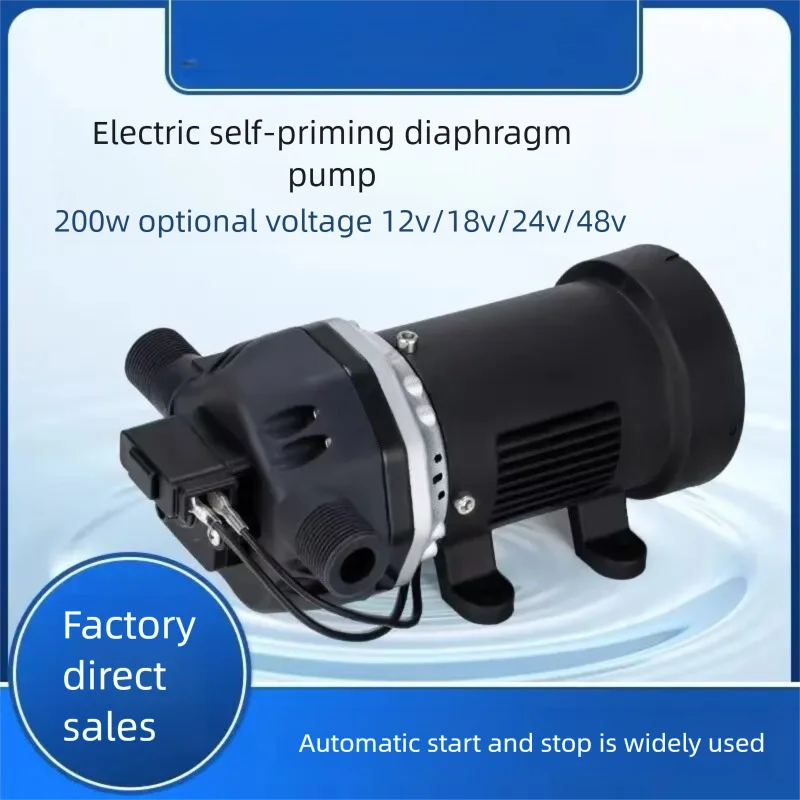 200W Electric Self-Priming Pump Corrosion-Resistant Strong Acids and Bases Automatic Start-Stop Fluid Transfer Diaphragm Pump